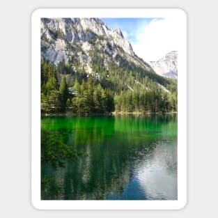 Green Lake in Austria in June Sticker